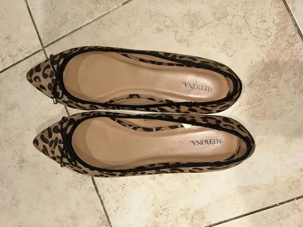Merona Women's Pointed Toe Leopard Print Ballet Flats with Bow